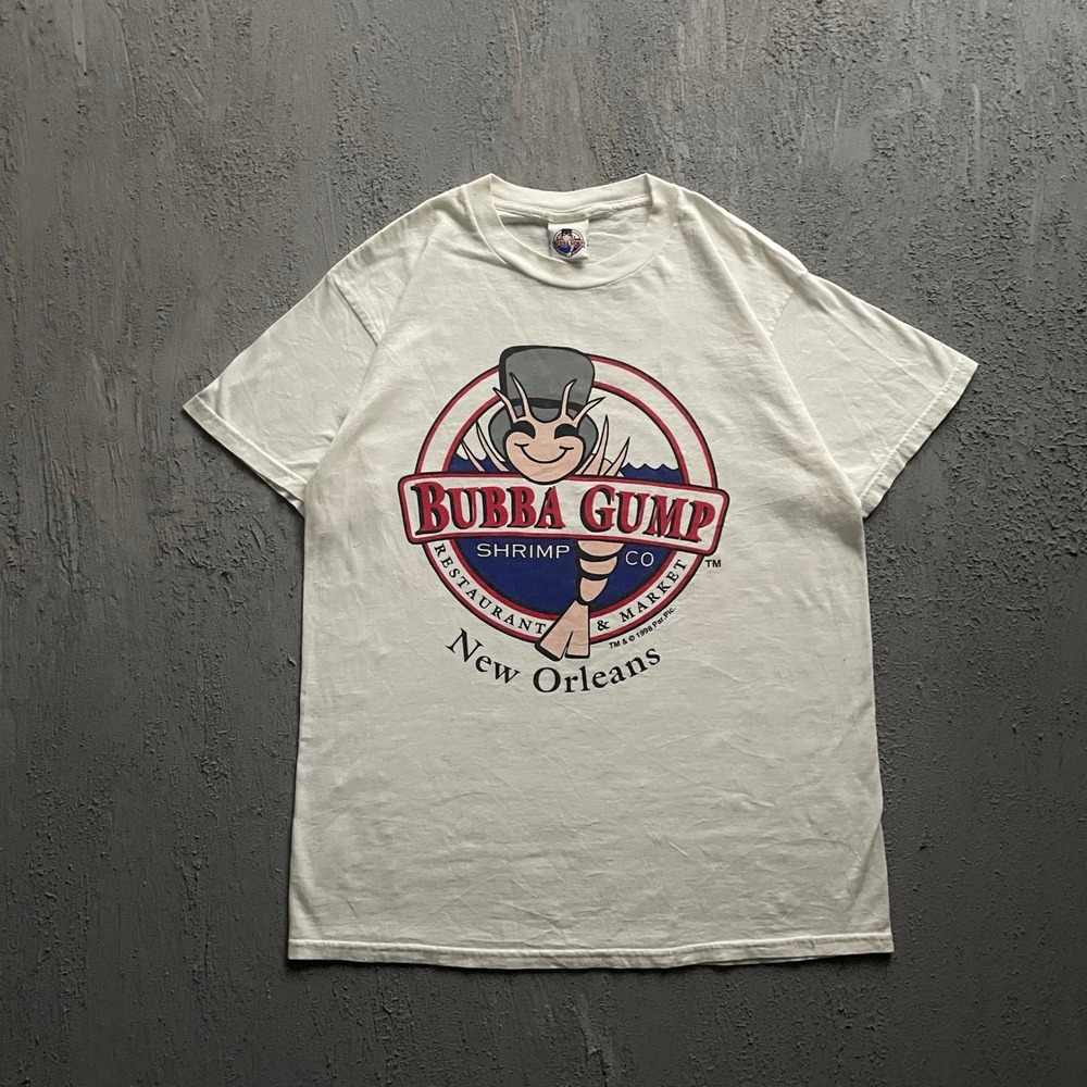 Vintage Bubba Gump Shrimp New Orleans Shirt Mens Medium White 2000s